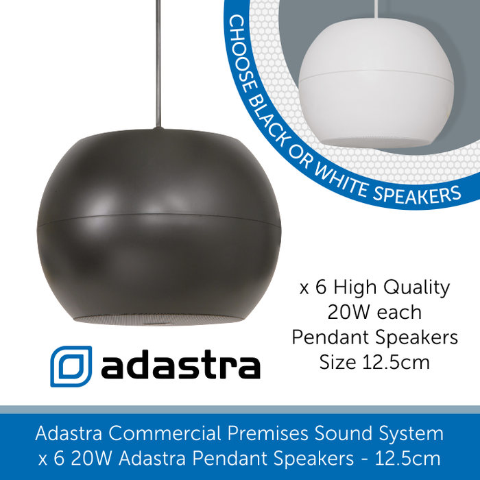 Adastra 20W Pendant Speakers size 12.5cm