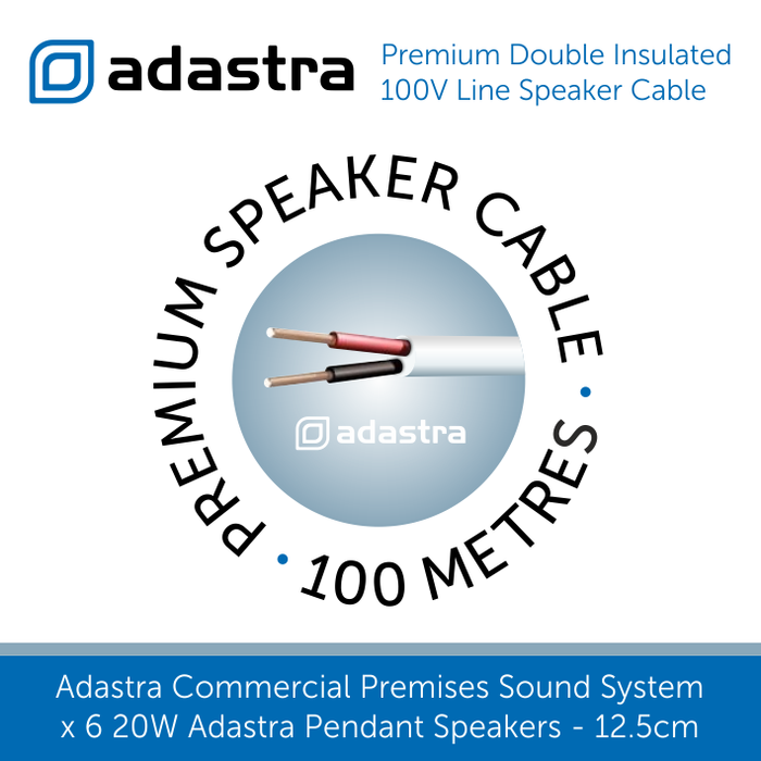 Adastra premium double insulated 100v Line Speaker Cable
