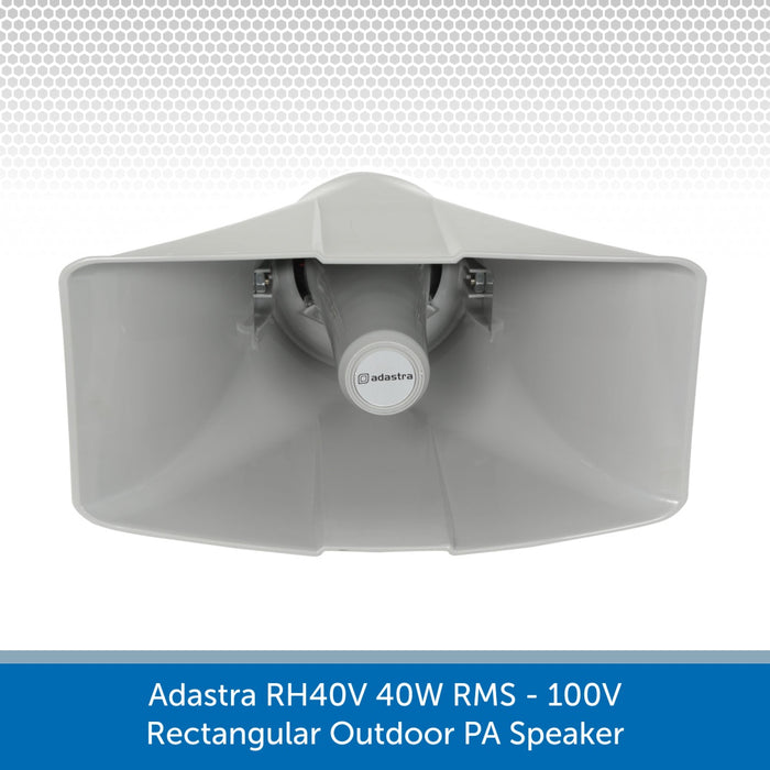 Front view of a Adastra RH40V 40W 100V Rectangular Outdoor PA Speaker