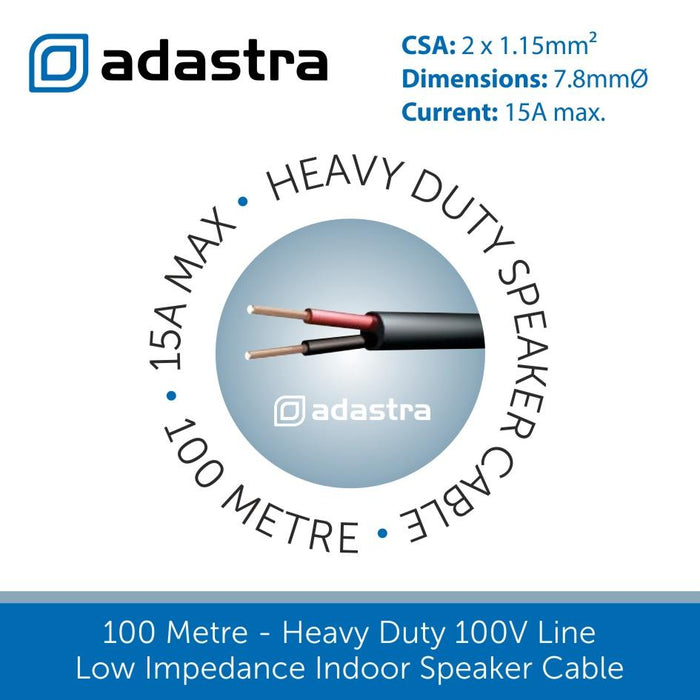 Adastra UM60 Compact Mixer-Amp, 2 x 30W Horn Speakers + Cable - FM Radio & USB Audio