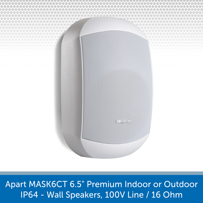 Also available in White Apart Audio MASK6CT-W & MASK6CT-BL