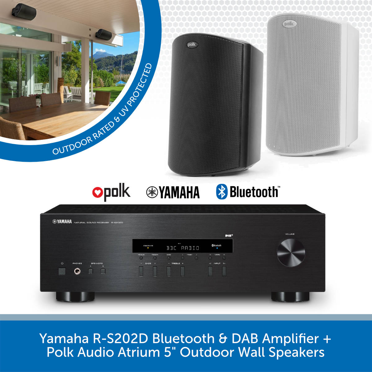 Volt Ceiling Audio AudioKraft | Amplifier + RS202D Speakers Yamaha