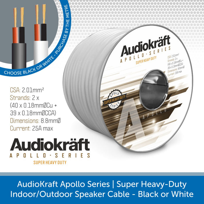 AudioKraft Apollo Series Super Heavy Duty Indoor or Outdoor Speaker Cable