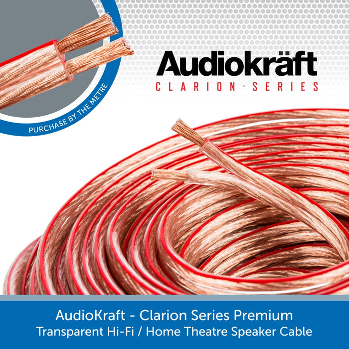 AudioKraft Clarion Series | Premium Transparent HiFi Speaker Cable