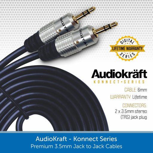 AudioKraft Konnect Series | Premium 3.5mm Jack to Jack Cables