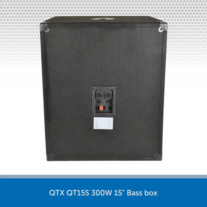 QTX QT15S 300W 15 inch Bass Box Subwoofer