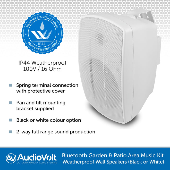 Audio Volt, Garden & Patio Music Kit + Bluetooth Wireless Streaming