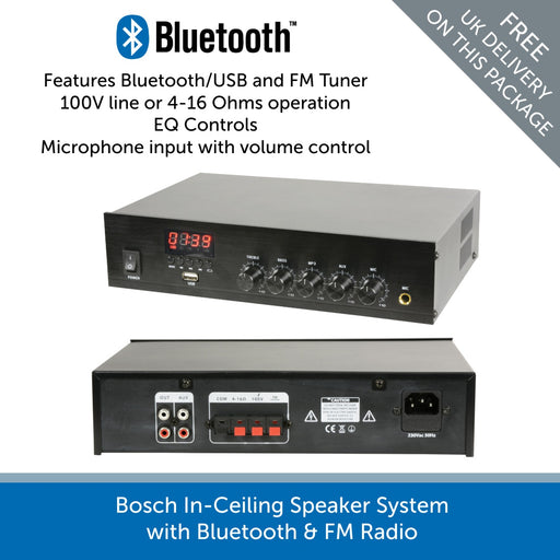 Bosch In-Ceiling Speaker System with Bluetooth & FM Radio