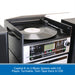 Capitol 6-in-1 Music System with CD Player, Turntable, Twin Tape Deck & USB