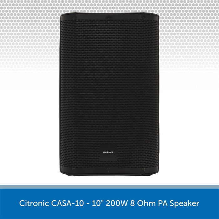 Citronic CASA-10 10" 200W Passive PA Speaker, 8 Ohms