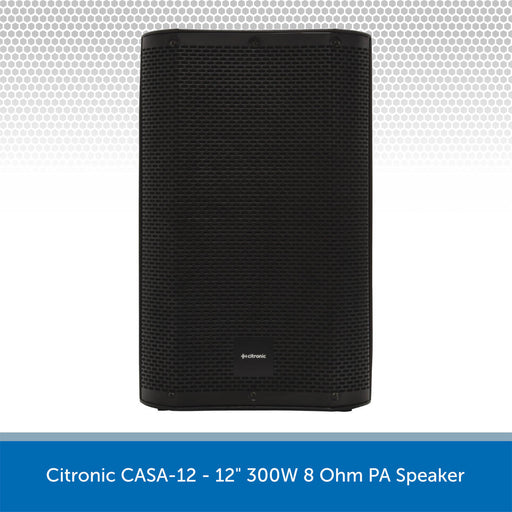 Citronic CASA-12 12" 300W Passive PA Speaker, 8 Ohms
