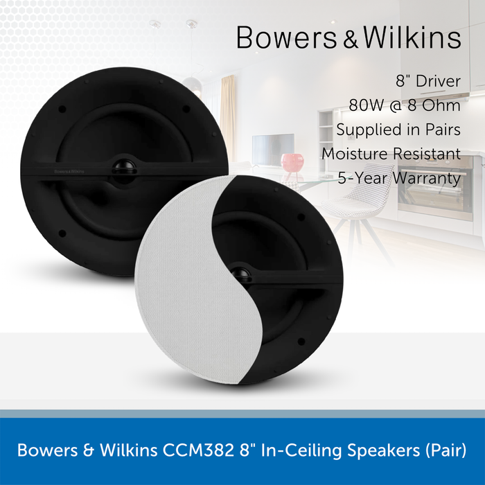 Bowers & Wilkins CCM382 8" Ceiling Speakers 