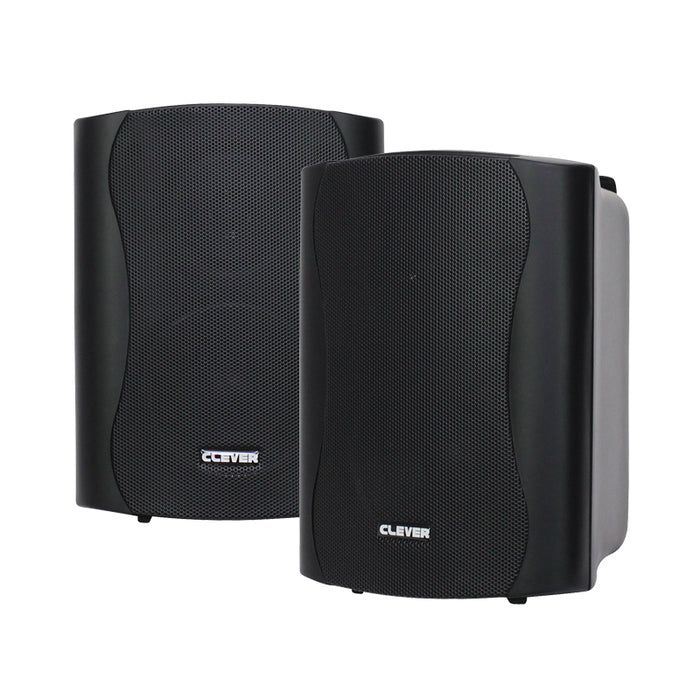 Clever Acoustics WPS 35T 5 inch 100V, IP44 Weatherproof Wall Mount Speakers, Black or White (Sold in Pairs)