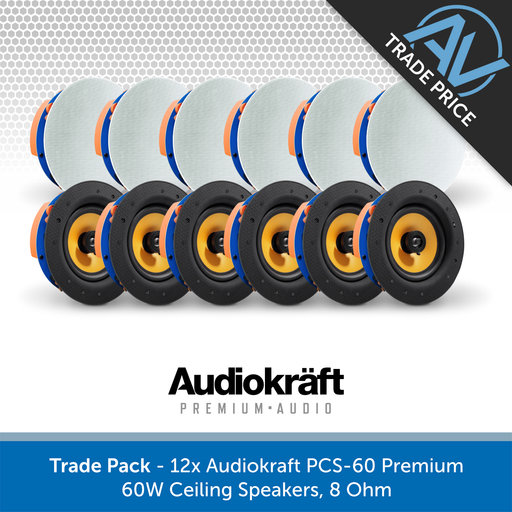 Trade Pack - 12x CLB Audio CS60 Premium 60W Ceiling Speakers, 8 Ohm