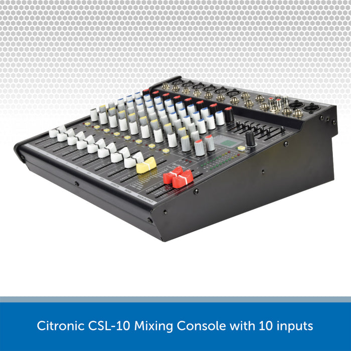 Citronic CSL-10 Mixing Console with 10 inputs