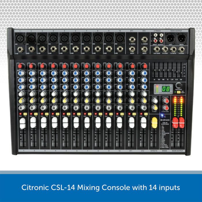 Citronic CSL-14 Mixing Console with 14 inputs