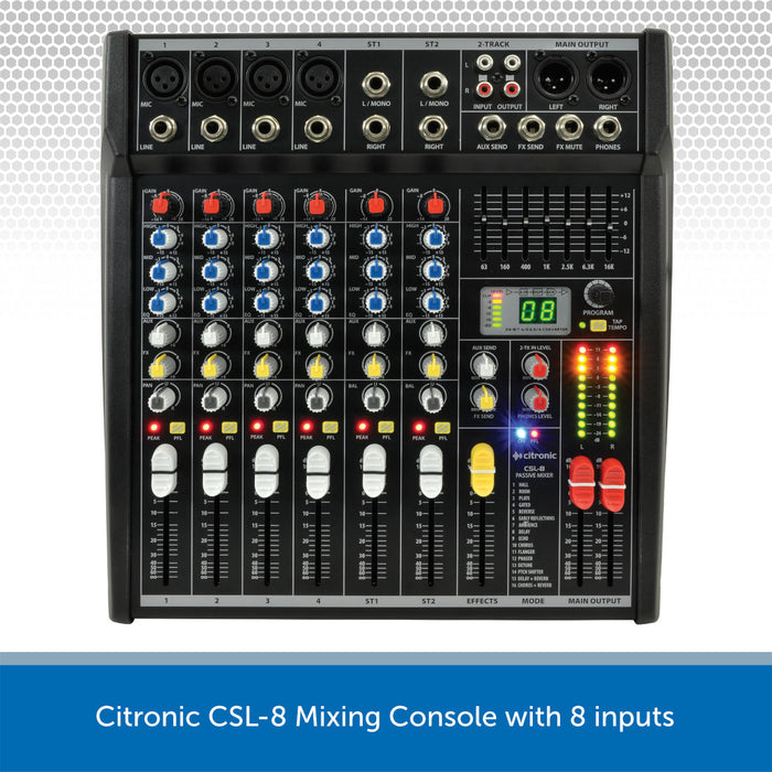 Citronic CSL-8 Mixing Console with 8 inputs