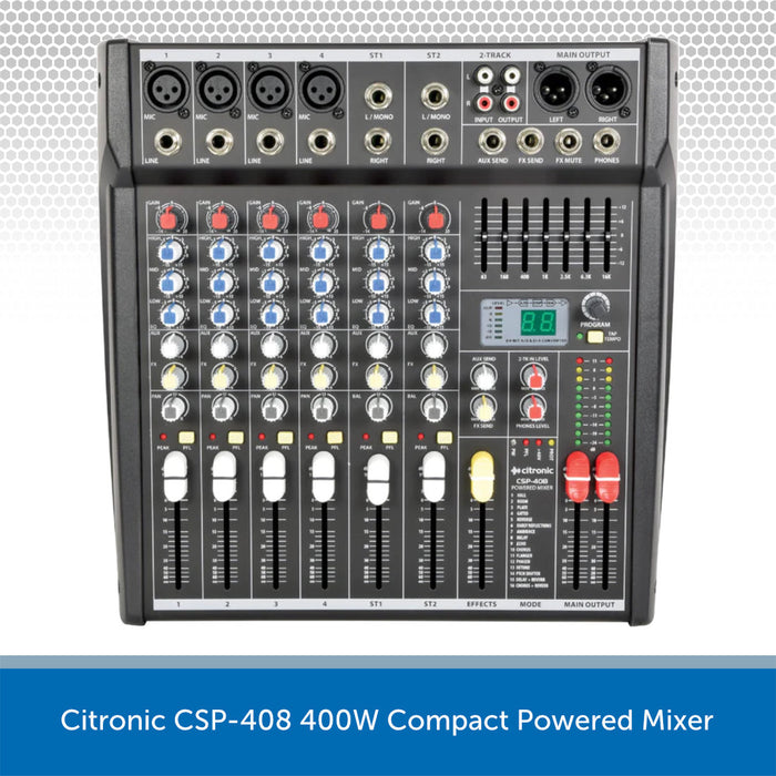 Citronic CSP-408 400W Compact Powered Mixer