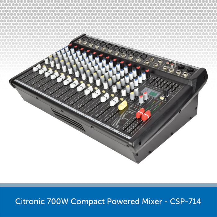 Citronic 700W Compact Powered Mixer - CSP-714