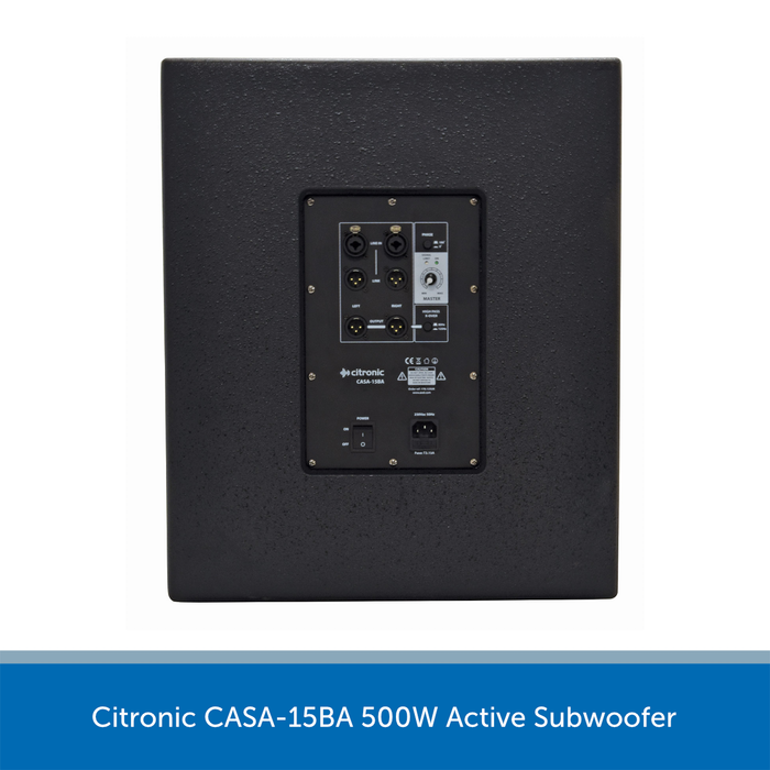 Citronic 1060W 2.1 System with CASA-12A Speakers and CASA-15BA Subwoofer
