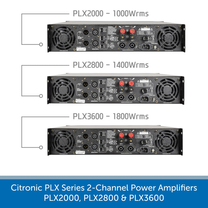 Citronic PLX Series Power Amplifiers, 2 Ohms Operation | Audio Volt