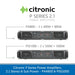 Showing the front of a Citronic P Series Power Amplifiers, 2.1 Stereo & Sub Power - P44800 & P551000