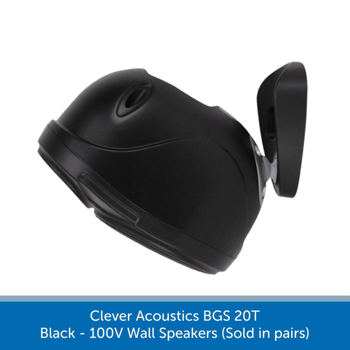 Clever Acoustics BGS 20T Black 100V Wall Speakers (Pair)