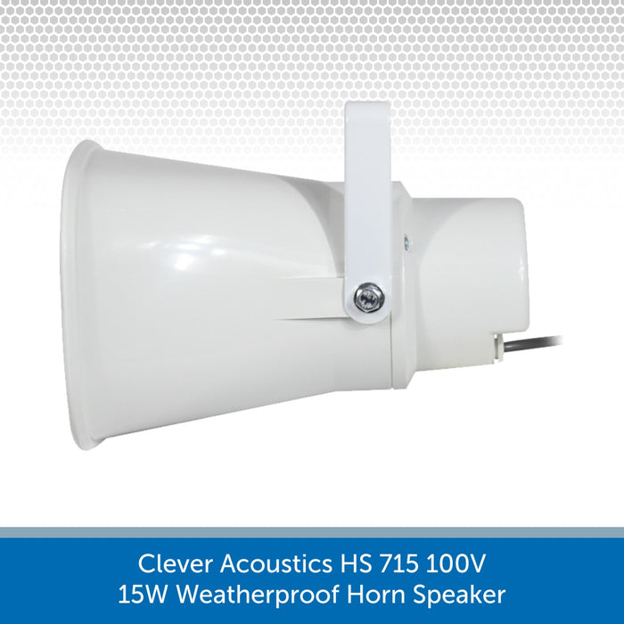 Side view of a Clever Acoustics HS 715 100V 15W Weatherproof Horn Speaker