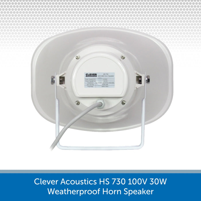 Rear of a Clever Acoustics HS 730 100V 30W Weatherproof Horn Speaker