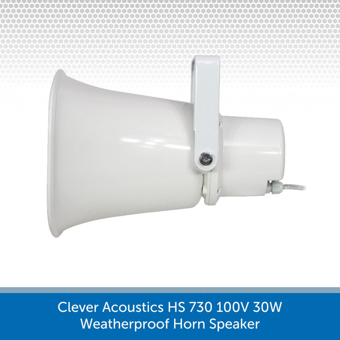 Side view of a Clever Acoustics HS 730 100V 30W Weatherproof Horn Speaker