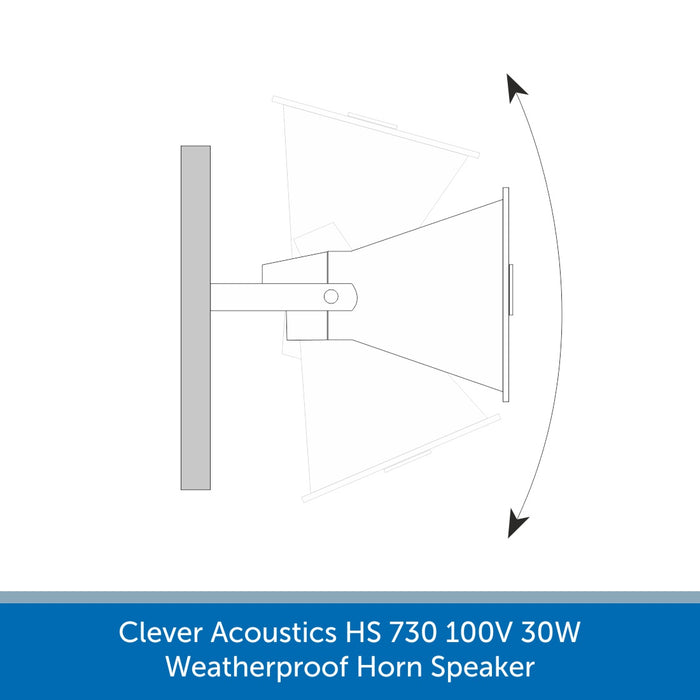 Diagram for a Clever Acoustics HS 730 100V 30W Weatherproof Horn Speaker