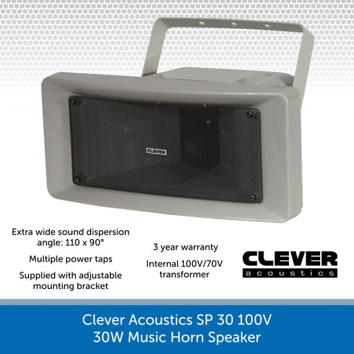 Clever Acoustics SP 30 100V 30W Music Horn Speaker