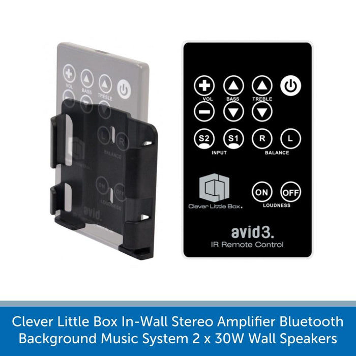Clever Little Box In-Wall Stereo Amplifier Bluetooth Background Music System 2 x 30W Wall Speakers