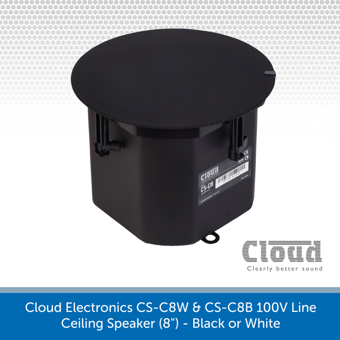 The Cloud Electronics CS-C8W is available with a black grill