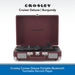 Crosley Cruiser Deluxe Portable Bluetooth Turntable Record Player burgundy
