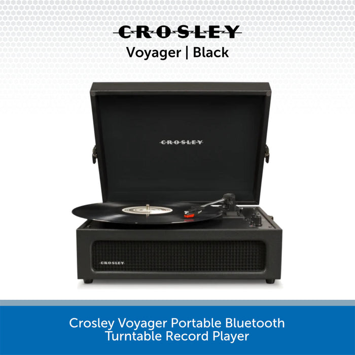 Crosley Voyager Portable Bluetooth Turntable Record Player Black