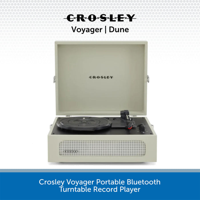 Crosley Voyager Portable Bluetooth Turntable Record Player Dune