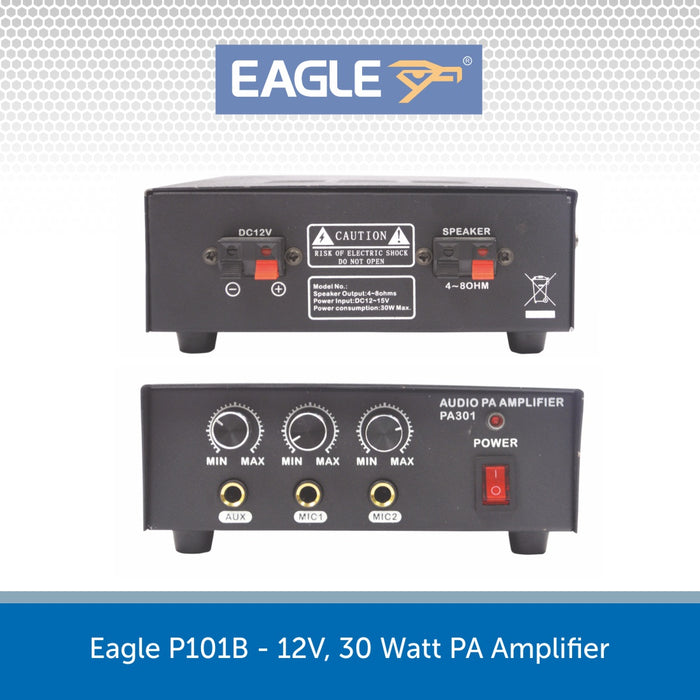 Eagle P101B - 12V, 30 Watt PA Amplifier