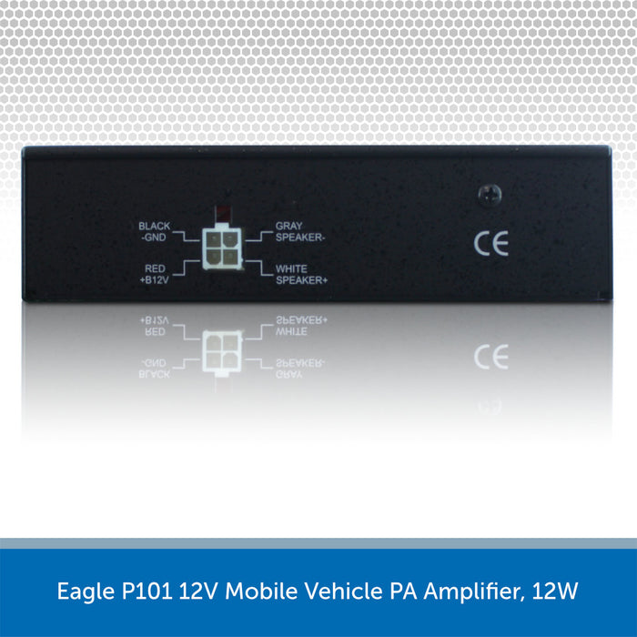 Eagle P101 12V Mobile Vehicle PA Amplifier, 12W