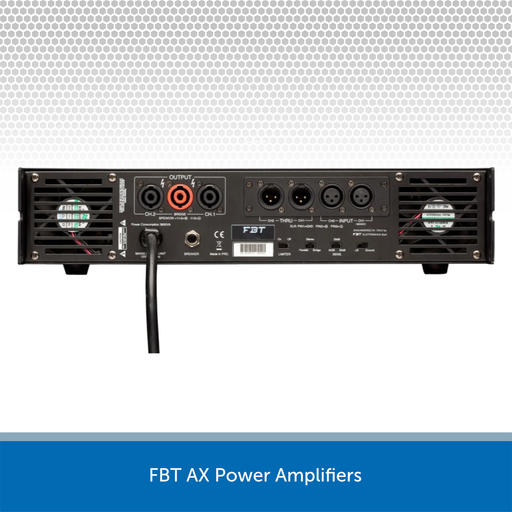 FBT AX 1200 2-Channel Power Amplifier, 2 x 600W, 4-8 Ohms