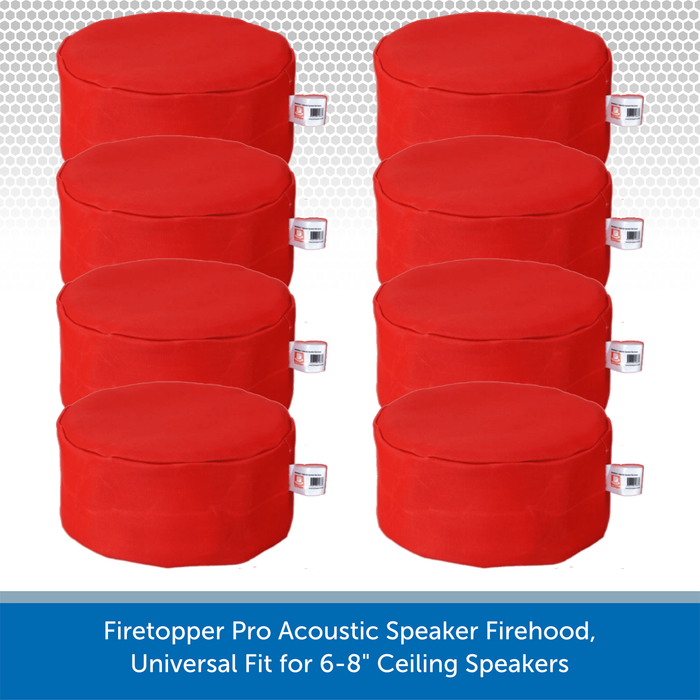 Firetopper Pro Acoustic Speaker Firehood, Universal Fit for 6-8" Ceiling Speakers
