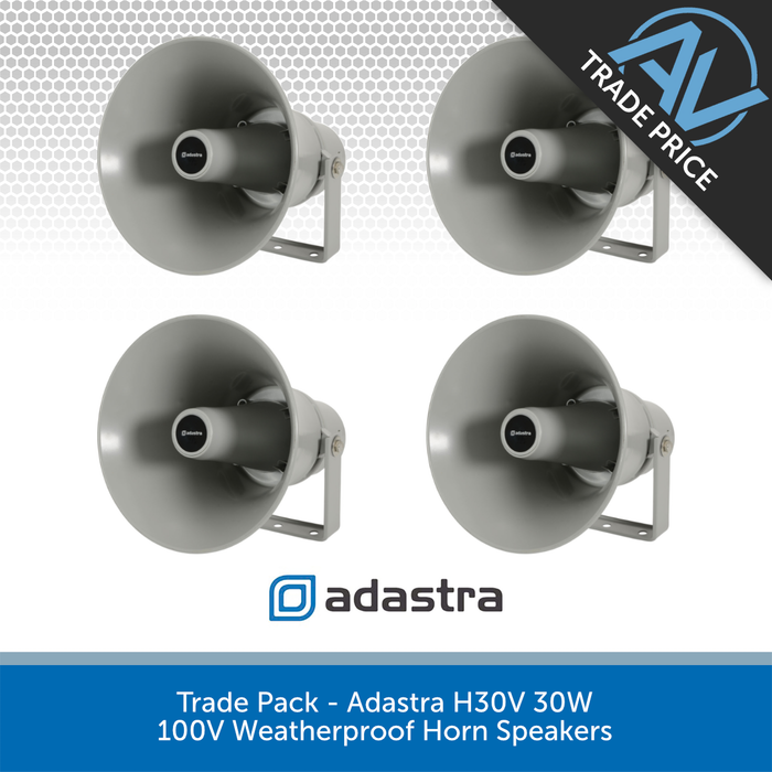 Trade Pack - Adastra H30V 30W 100V Weatherproof Horn Speakers