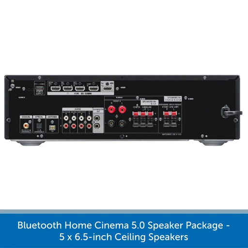 Bluetooth Home Cinema 5.0 Ceiling Speaker Package - 5 x Lithe Audio 6.5-inch Speakers