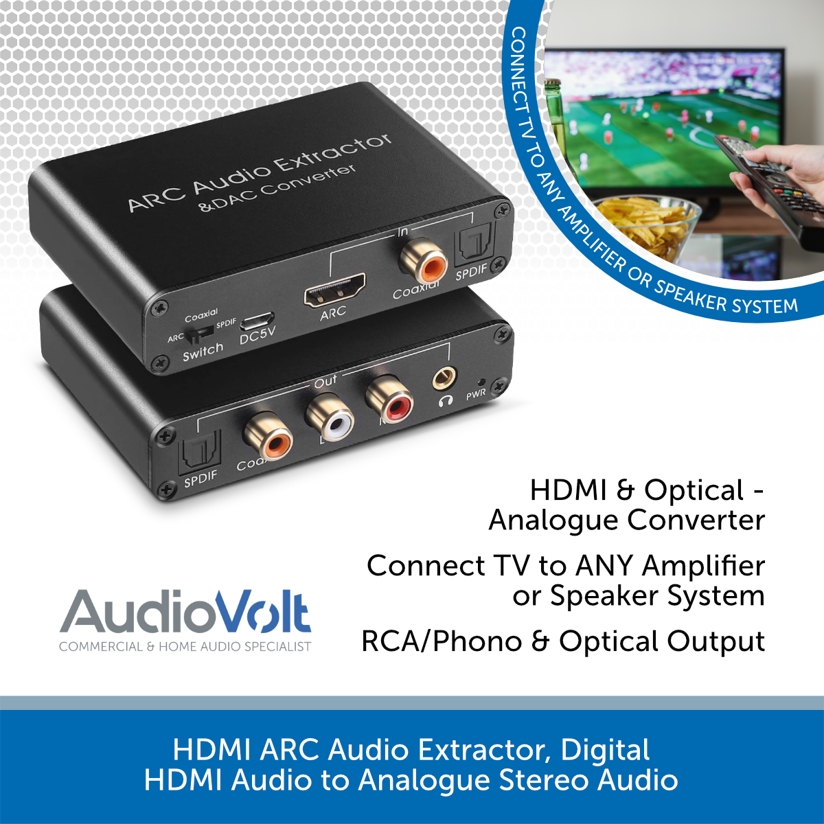 How to Connect Speakers to TV? HDMI ARC or HDMI Audio Extractor