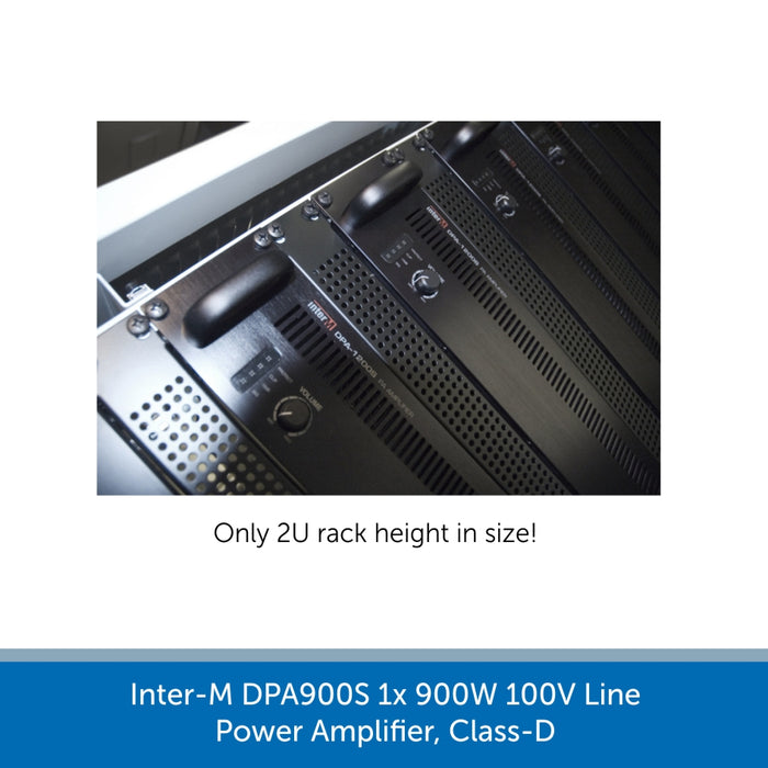 Inter-M DPA900S 1x 900W 100V Line Power Amplifier, Class-D