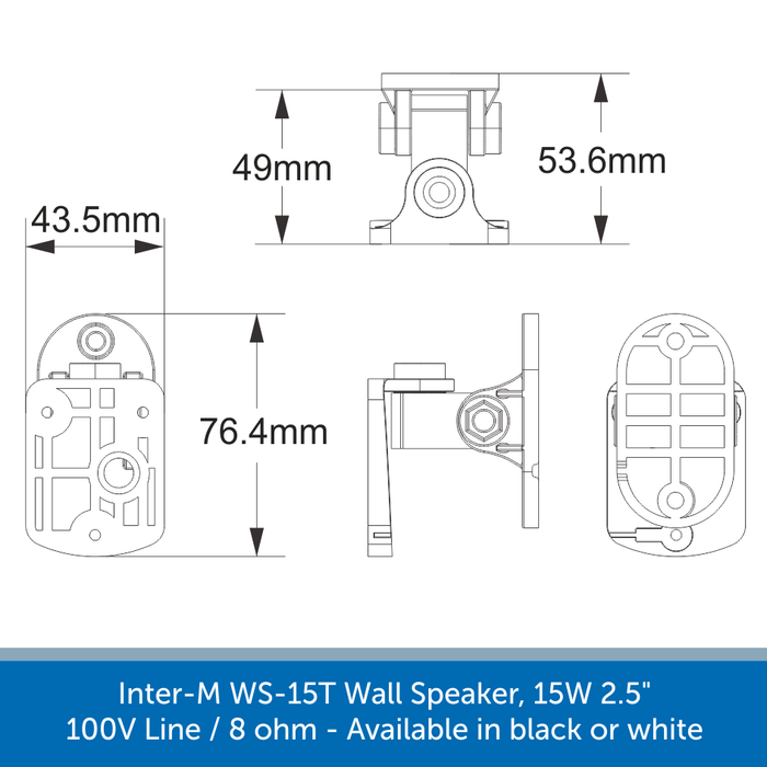 Mounting bracket for a Inter-M WS Speaker