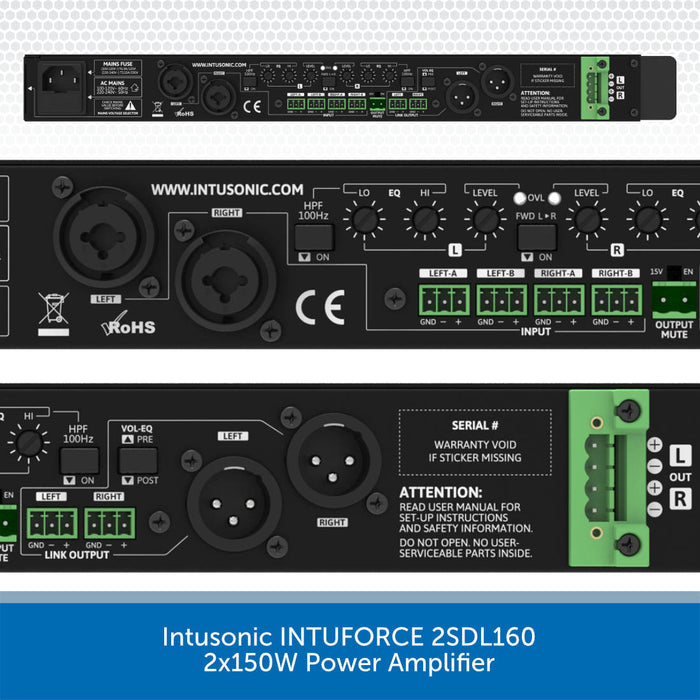 Intusonic INTUFORCE 2SDL160 2x150W Power Amplifier