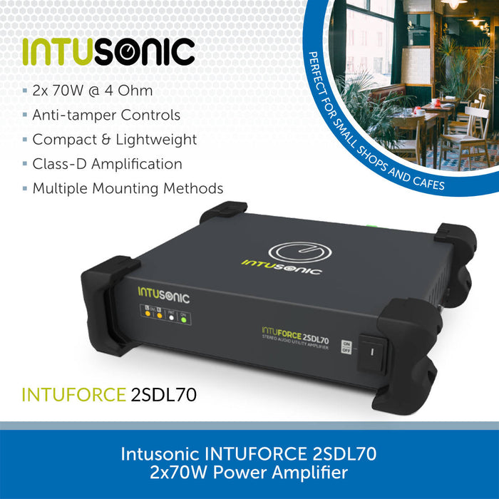 Intusonic INTUFORCE 2SDL70 2x65W Compact Power Amplifier