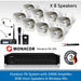 8 Speaker Public Address System with 240W Amp and wireless Mic