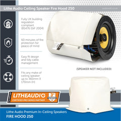 Lithe Audio In-Ceiling Speaker, Fire Hood 250 - Easy fit design